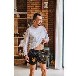 men's boxershorts with woven label EXCLUSIVE ALI - Men's boxer shorts Repre EXCLUSIVE ALI ZODIAC - R3M-BOX-0625S - S