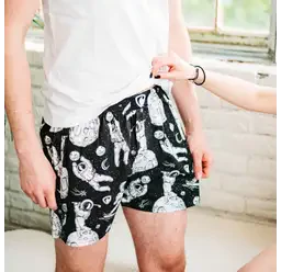 men's boxershorts with woven label EXCLUSIVE ALI - Men's boxer shorts REPRE4SC EXCLUSIVE ALI SPACE GAMES - R4M-BOX-0617S - S