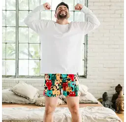 men's boxershorts with Elastic waistband EXCLUSIVE MIKE - Men's boxer shorts REPRE4SC EXCLUSIVE MIKE CAT FANS - R4M-BOX-0706S - S
