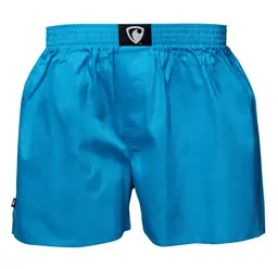 men's boxershorts with woven label EXCLUSIVE ALI - Men's boxer shorts RPSNT EXCLUSIVE ALI TURQUOISE - R8M-BOX-0612S - S
