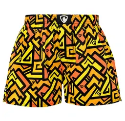 men's boxershorts with woven label EXCLUSIVE ALI - Men's boxer shorts Repre EXCLUSIVE ALI WALL PAINT - R3M-BOX-0606S - S