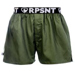 men's boxershorts with Elastic waistband EXCLUSIVE MIKE - Pánské trenky s vytkávanou gumou RPSNT EXCLUSIVE MIKE GREEN - R3M-BOX-0728S - S