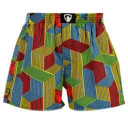 men's boxershorts with woven label EXCLUSIVE ALI - Men's boxer shorts Repre EXCLUSIVE ALI CUBEILLUSION - R3M-BOX-0640S - S