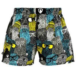 men's boxershorts with woven label EXCLUSIVE ALI - Men's boxer shorts Repre EXCLUSIVE ALI OWLS COOL - R3M-BOX-0642S - S