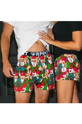 men's boxershorts with Elastic waistband EXCLUSIVE MIKE - Men's boxer shorts Repre EXCLUSIVE MIKE CHRISTMAS TIME - R3M-BOX-0729S - S