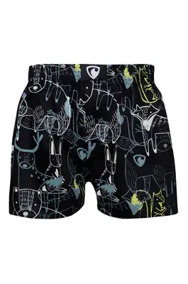 men's boxershorts with woven label EXCLUSIVE ALI - Men's boxer shorts RPSNT EXCLUSIVE ALI YELLOW SQUIRREL - R1M-BOX-0690S - S