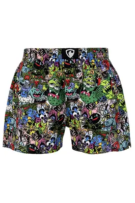 men's boxershorts with woven label EXCLUSIVE ALI - Men's boxer shorts RPSNT EXCLUSIVE ALI MONSTERS - R2M-BOX-0620S - S