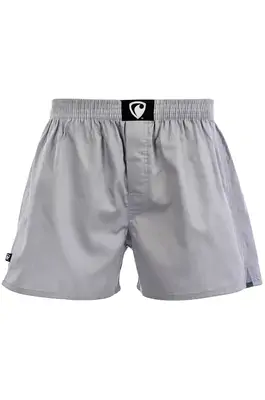 men's boxershorts with woven label EXCLUSIVE ALI - Men's boxer shorts Repre EXCLUSIVE ALI GREY - R3M-BOX-0627S - S