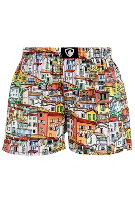men's boxershorts with woven label EXCLUSIVE ALI - Men's boxer shorts Repre EXCLUSIVE ALI SMALL TOWN - R3M-BOX-0616S - S