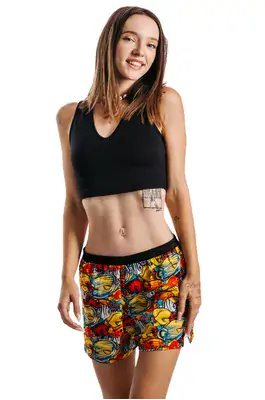 Damen boxershorts mit elastischem Bund GIGI - Boxershorts für Frauen Repre GIGI AQUARIUM TRAFFIC - R3W-BOX-0712S - S