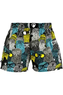 men's boxershorts with woven label EXCLUSIVE ALI - Men's boxer shorts Repre EXCLUSIVE ALI OWLS COOL - R3M-BOX-0642S - S