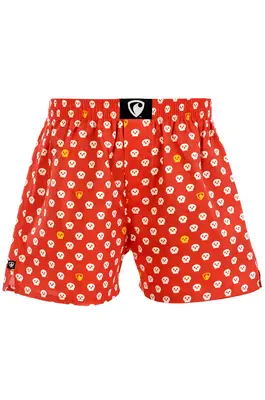 men's boxershorts with woven label EXCLUSIVE ALI - Men's boxer shorts Repre EXCLUSIVE ALI POLKA DOTSKULLS - R3M-BOX-0643S - S