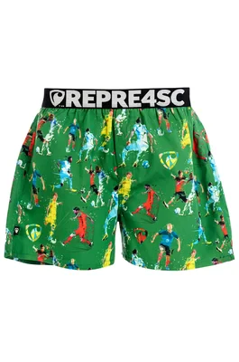 Pánské trenky s vytkávanou gumou EXCLUSIVE MIKE - Pánske trenky REPRE4SC EXCLUSIVE MIKE FREE KICK! - R4M-BOX-0720S - S