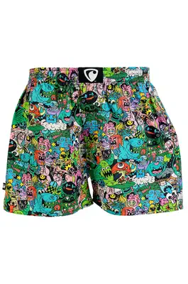 men's boxershorts with woven label EXCLUSIVE ALI - Men's boxer shorts REPRE4SC EXCLUSIVE ALI MONSTERS - R4M-BOX-0615S - S