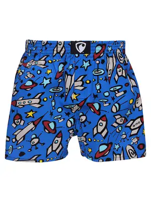 men's boxershorts with woven label EXCLUSIVE ALI - Men's boxer shorts REPRE4SC EXCLUSIVE ALI SPACE SHIPS - R0M-BOX-0611S - S