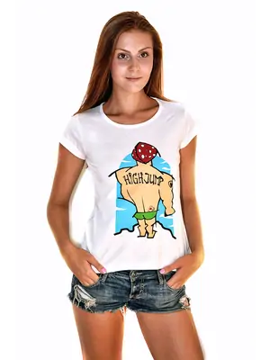 Oficiální kolekce HIGH JUMP trika - Kurzarm T-shirt für Frauen RPSNT High Jump Vochomůrka - R5W-TSS-0102L - L