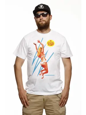 Oficiální kolekce HIGH JUMP trika - Kurzarm T-shirt für Männer RPSNT High Jump Cliff diver - R6M-TSS-7002S - S