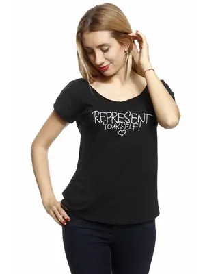 T-SHIRTS FÜR DAMEN - Kurzarm T-shirt für Frauen REPRESENT YOURSELF - R8W-TSS-2601S - S