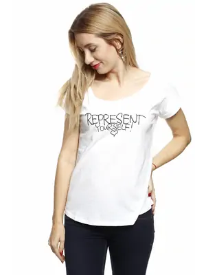 T-SHIRTS FÜR DAMEN - Kurzarm T-shirt für Frauen REPRESENT YOURSELF - R8W-TSS-2602L - L