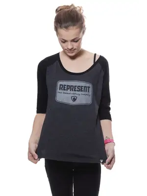 T-SHIRTS FÜR DAMEN - Langarm T-shirt für Frauen REPRESENT GAS STATION - R9W-TLS-1603XS - XS