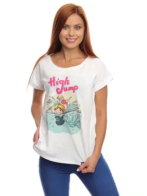 Oficiální kolekce HIGH JUMP trika - Kurzarm T-shirt für Frauen RPSNT High Jump CLIFF DIVER - R9W-TSS-1002S - S