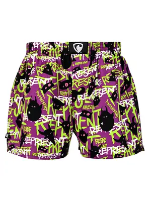men's boxershorts with woven label EXCLUSIVE ALI - Men's boxer shorts RPSNT EXCLUSIVE ALI DEVILS - R2M-BOX-0615S - S
