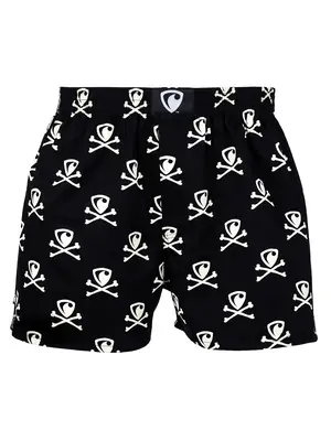 men's boxershorts with woven label EXCLUSIVE ALI - Men's boxer shorts RPSNT EXCLUSIVE ALI JOLLY ROGER - R2M-BOX-0622S - S