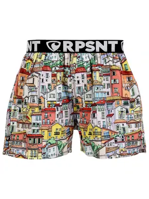 men's boxershorts with Elastic waistband EXCLUSIVE MIKE - Men's boxer shorts Repre EXCLUSIVE MIKE SMALL TOWN - R3M-BOX-0716S - S