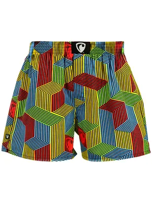 men's boxershorts with woven label EXCLUSIVE ALI - Men's boxer shorts Repre EXCLUSIVE ALI CUBEILLUSION - R3M-BOX-0640S - S