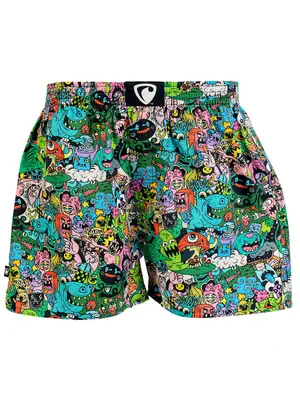 men's boxershorts with woven label EXCLUSIVE ALI - Men's boxer shorts REPRE4SC EXCLUSIVE ALI MONSTERS - R4M-BOX-0615S - S