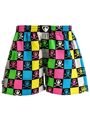 men's boxershorts with woven label EXCLUSIVE ALI - Men's boxer shorts REPRE4SC EXCLUSIVE ALI BONES MONOSCOPE - R4M-BOX-0618S - S