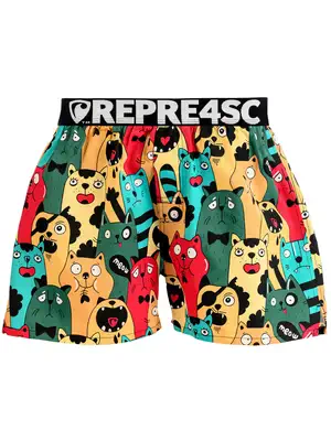 men's boxershorts with Elastic waistband EXCLUSIVE MIKE - Men's boxer shorts REPRE4SC EXCLUSIVE MIKE CAT FANS - R4M-BOX-0706L - L