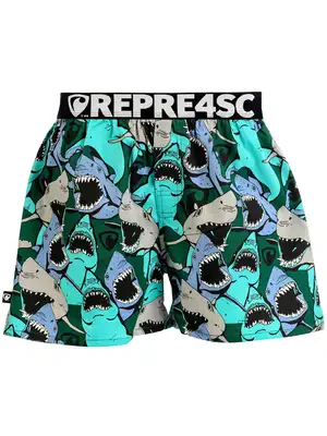 men's boxershorts with Elastic waistband EXCLUSIVE MIKE - Men's boxer shorts REPRE4SC EXCLUSIVE MIKE HAPPY SHARKS - R4M-BOX-0709S - S