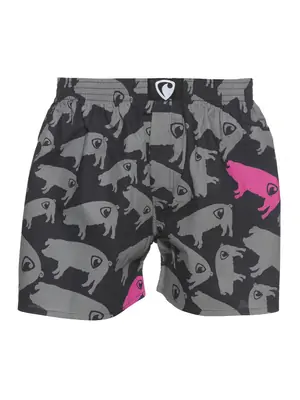 men's boxershorts with woven label EXCLUSIVE ALI - Men's boxer shorts REPRE4SC EXCLUSIVE ALI PIG FARM - R7M-BOX-0634S - S