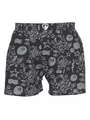 men's boxershorts with woven label EXCLUSIVE ALI - Men's boxer shorts REPRESENT EXCLUSIVE ALI ROCK n ROLL - R7M-BOX-0639S - S